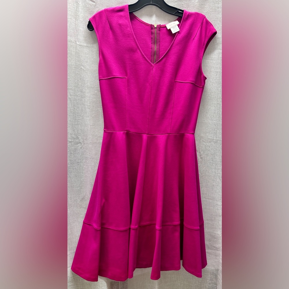 Magenta Cap Sleeve Dress